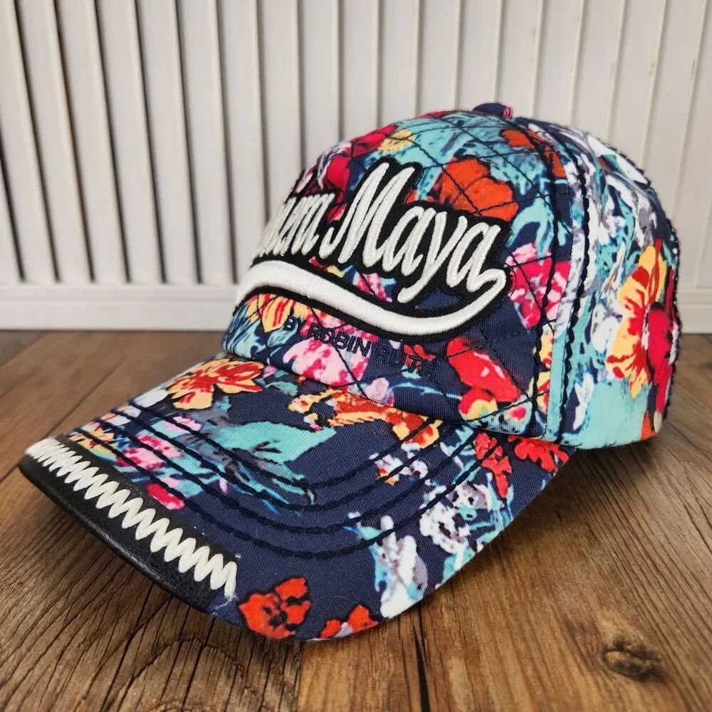 Robin Ruth Riviera Maya Floral Snapback Hat Mexico Tourist Souvenir Quilted Cap